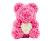 Pinker Rosenbär mit weißem Herz - ROSEBEAR NADIR