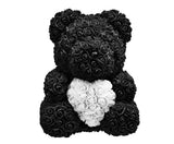 Schwarzer Rosenbär mit weißem Herz - ROSEBEAR NADIR