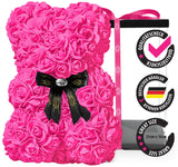 Rosa Rosenbär mit Schleife, 25 cm - ROSEBEAR NADIR