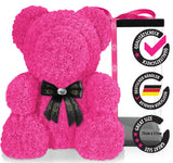 Pinker Rosenbär mit Schleife, 70 cm - ROSEBEAR NADIR