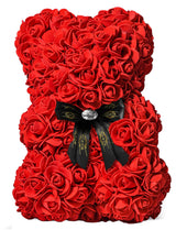 Roter Rosenbär mit Schleife, 25 cm - ROSEBEAR NADIR