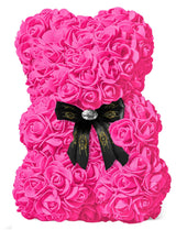 Rosa Rosenbär mit Schleife, 25 cm - ROSEBEAR NADIR