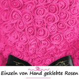 Pinker Rosenbär mit Schleife, 70 cm - ROSEBEAR NADIR