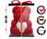 Roter Rosenbär mit weißem Herz - ROSEBEAR NADIR