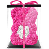 Rosa Rosenbär mit weißem Herz, 25 cm - ROSEBEAR NADIR