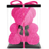 Pinker Rosenbär mit Schleife, 70 cm - ROSEBEAR NADIR