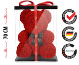 Roter Rosenbär mit Schleife, 70 cm - ROSEBEAR NADIR