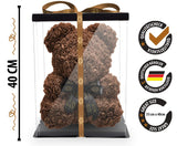 Brauner Rosenbär mit schwarzer Schleife - ROSEBEAR NADIR