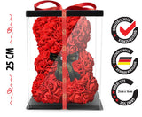 Roter Rosenbär mit Schleife, 25 cm - ROSEBEAR NADIR