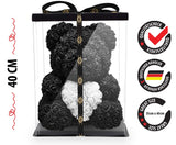 Schwarzer Rosenbär mit weißem Herz - ROSEBEAR NADIR