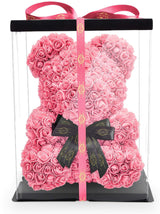 Pinker Rosenbär mit schwarzer Schleife - ROSEBEAR NADIR