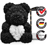Schwarzer Rosenbär mit weißem Herz - ROSEBEAR NADIR