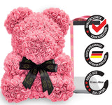 Pinker Rosenbär mit schwarzer Schleife - ROSEBEAR NADIR