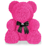 Pinker Rosenbär mit Schleife, 70 cm - ROSEBEAR NADIR