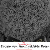 Grauer Rosenbär mit Schleife, 70 cm - ROSEBEAR NADIR