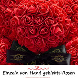 Roter Rosenbär mit schwarzer Schleife - ROSEBEAR NADIR