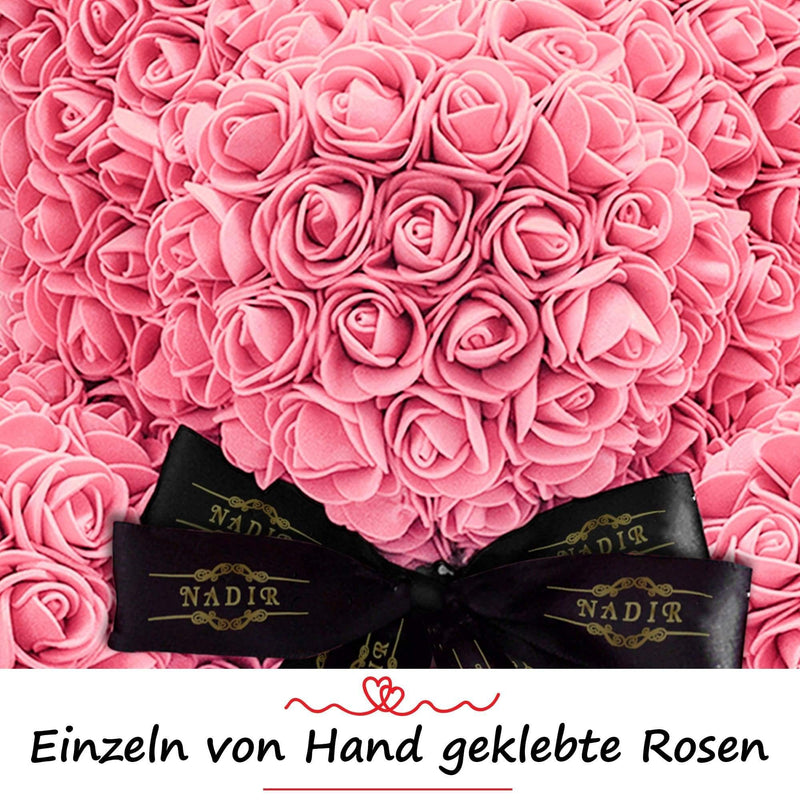 Pinker Rosenbär mit schwarzer Schleife - ROSEBEAR NADIR