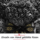 Schwarzer Rosenbär mit Schleife - ROSEBEAR NADIR
